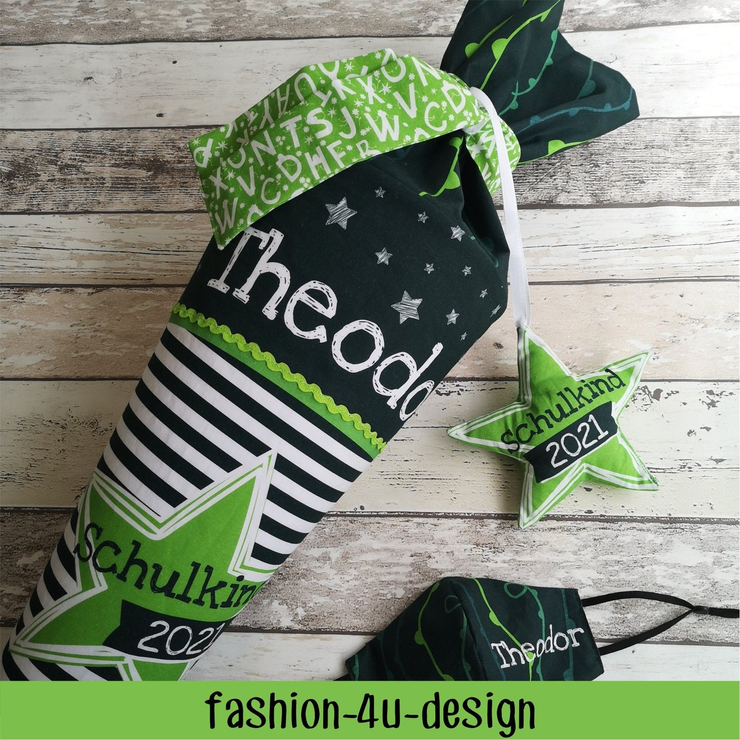 507 Schultüte/Zuckertüte: Boho Pferd Braun - Baumwoll-Panel zum selber nähen oder fix&fertig genäht - DIY Näh-Set 70 cm