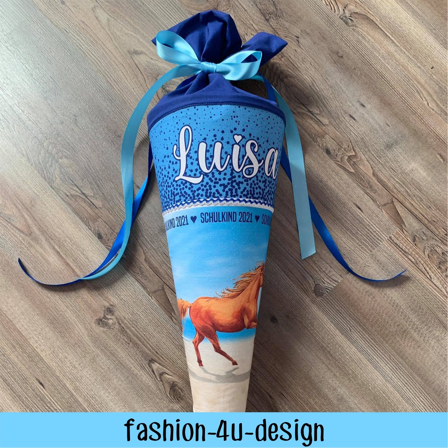 404 Schultüte/Zuckertüte: Hawaii Mädchen am Strand - Baumwoll-Panel zum selber nähen oder fix&fertig genäht - DIY Näh-Set 70 cm