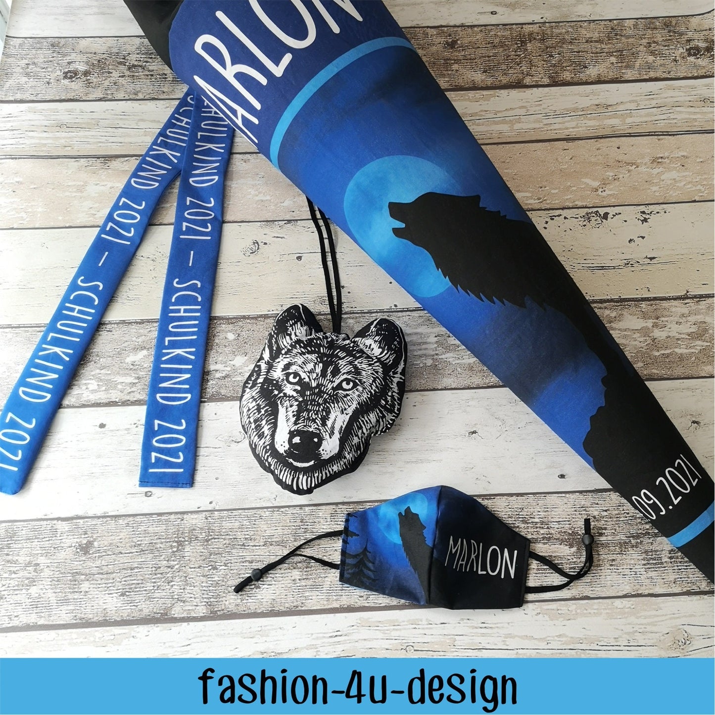 507 Schultüte/Zuckertüte: Boho Pferd Braun - Baumwoll-Panel zum selber nähen oder fix&fertig genäht - DIY Näh-Set 70 cm