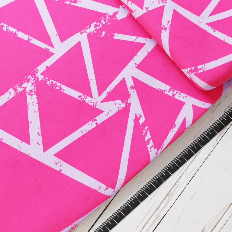 Baumwollsatin: Glamorous - perfekt für Schultüten, Accessoires zur Einschulung - Pink, Streifen, Stern, Herz, Dreieck, Stella, Königin, Fee