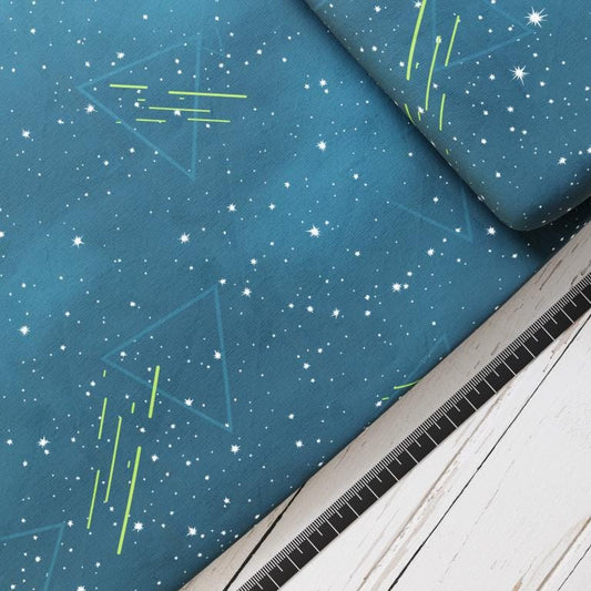 Baumwollsatin: Galaxy Wars - perfekt für Schultüten, Accessoires zur Einschulung - Weltall, Raumschiff, Astronaut, Universum, Galaxie