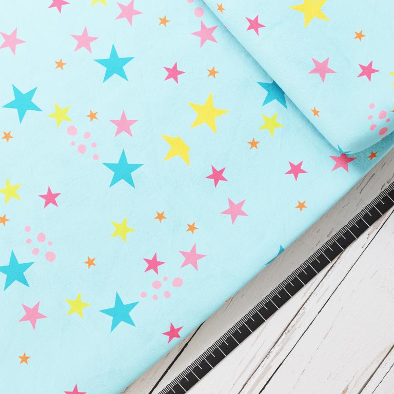 Baumwollsatin: Zaubersterne - perfekt für Schultüten, Accessoires zur Einschulung - Hexe, Sterne, Zauberer, Magie, Zauberstab