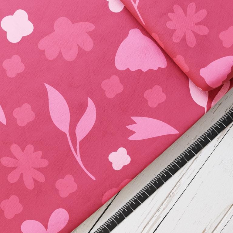 Baumwollsatin: Beerenblumen - perfekt für Schultüten, Accessoires zur Einschulung - Pferd, Pony, Freunde