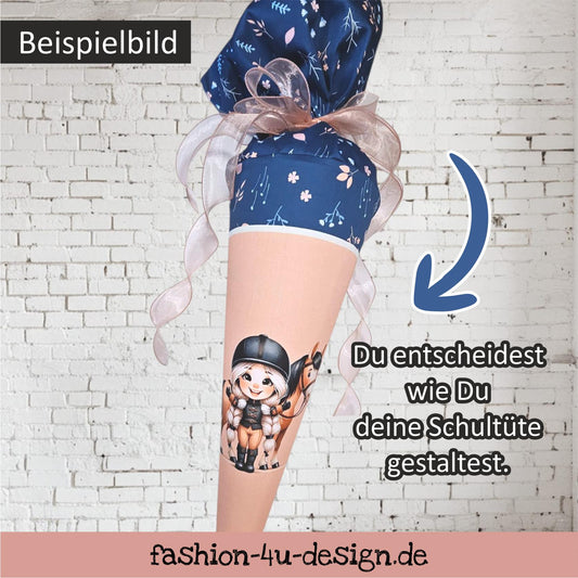 Bügelbild 032 "Boho Delfin - Schulkind 2026/27/28" | Transfer, DIY, Applikation zur Einschulung, für die Schultüte oder Accessoires