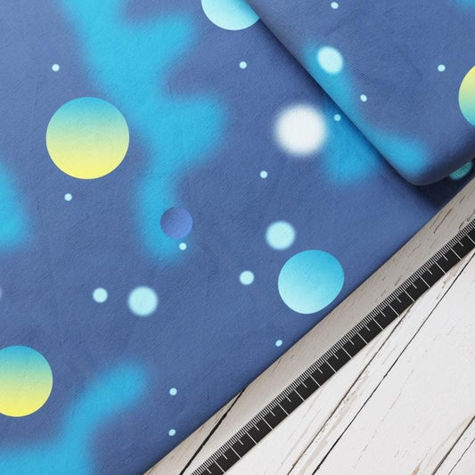 Baumwollsatin: Alien Abenteuer - perfekt für Schultüten, Accessoires zur Einschulung - Raumschiff, Rakete, Planeten, Aliens