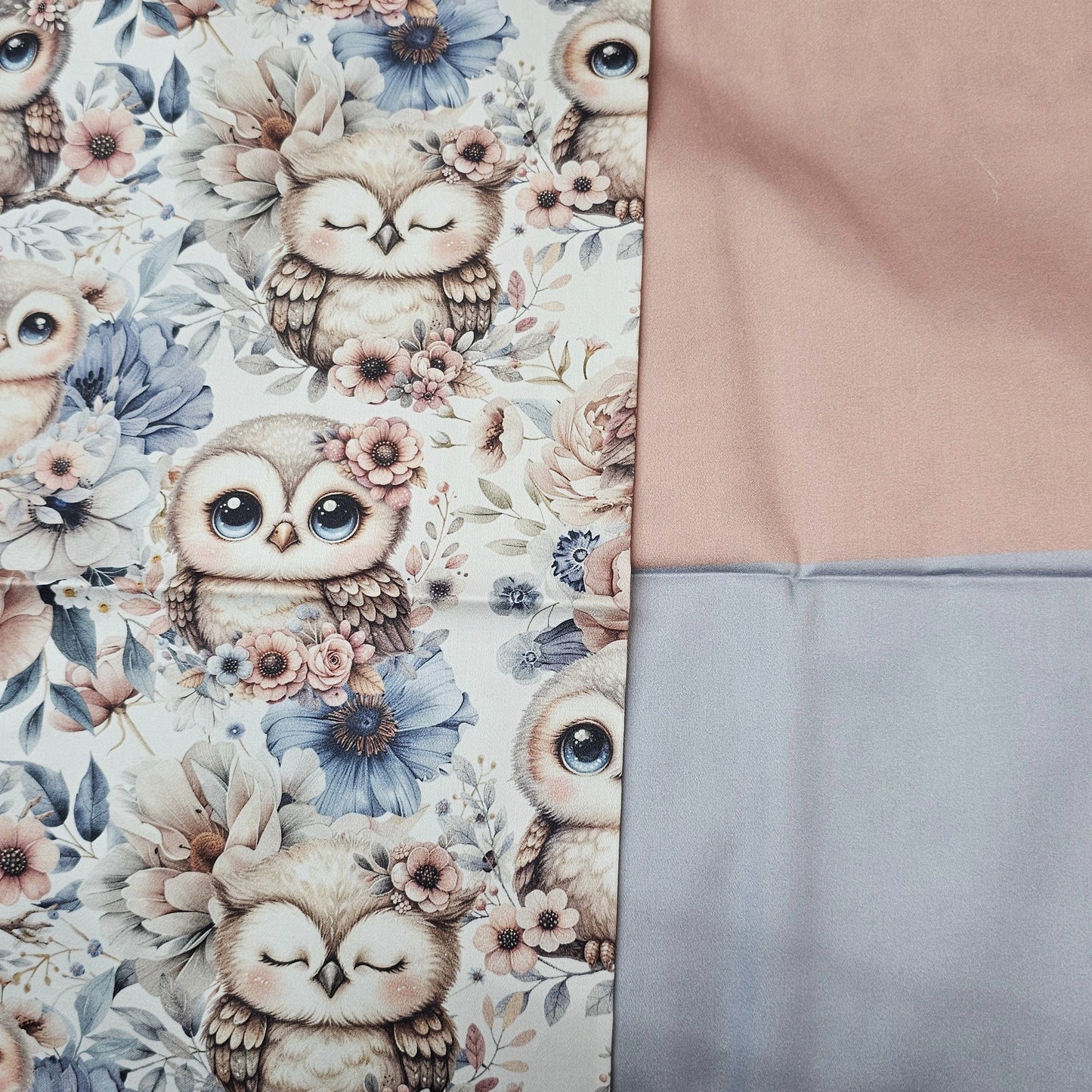 Sofortkauf: Baumwolle ca. 150 x 100 cm - Kleine Eule