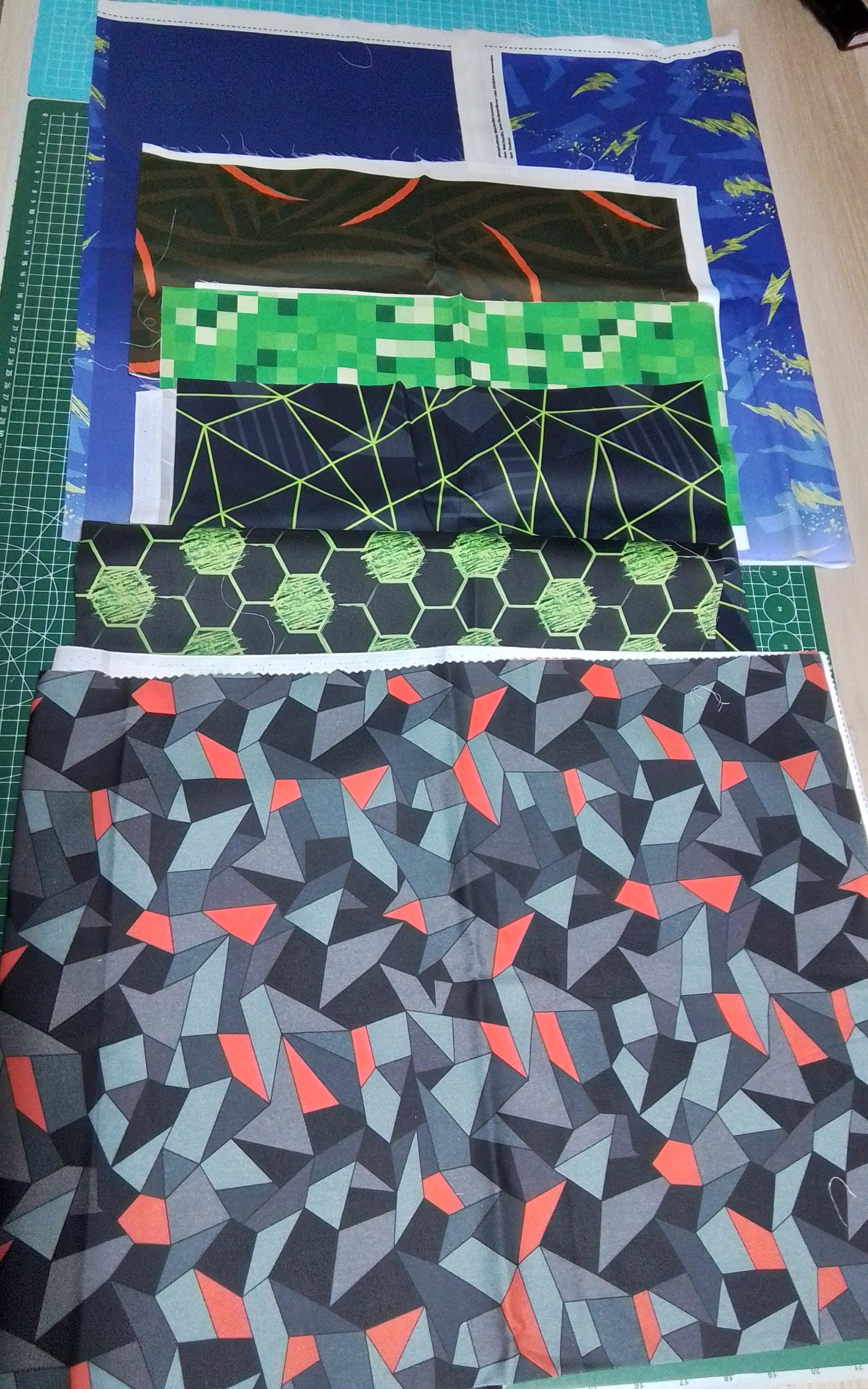 Sofortkauf: Baumwolle STOFFRESTE - ca. 20 x 150 cm - verschiendene Streifen siehe Bild - (Nr.2 )