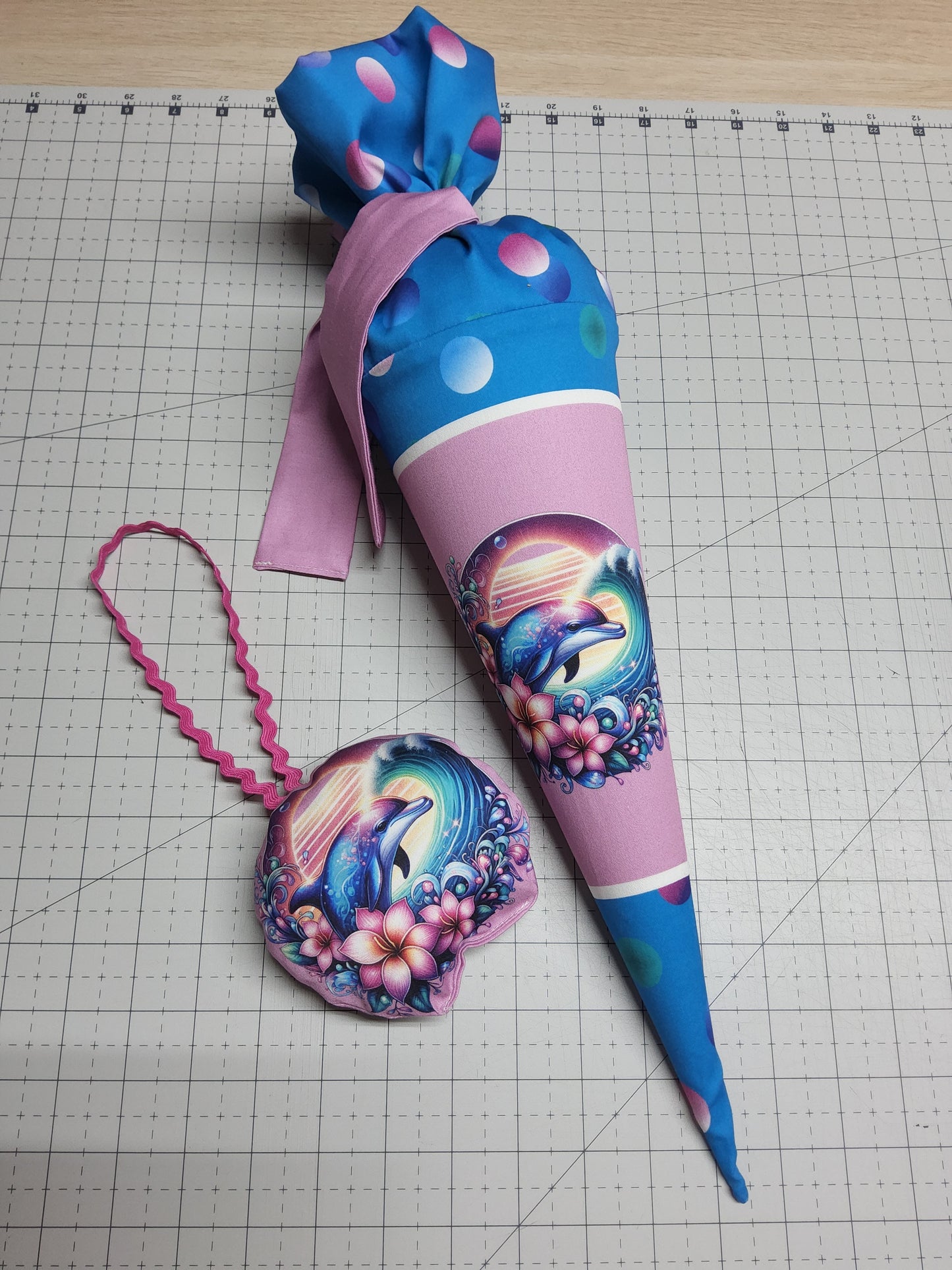 Sofortkauf 35cm: Zuckertüte mit Rohling 35 cm (Geschwistertüte) - wie abgebildet