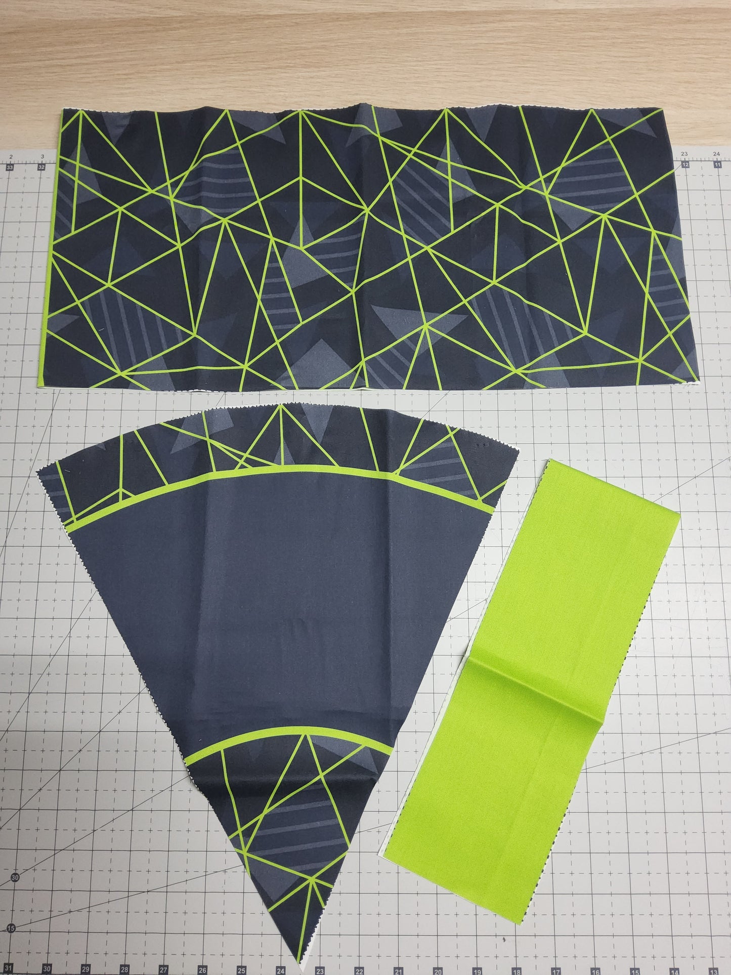 Sofortkauf 35cm: 35 cm (Geschwistertüte) aus Baumwolle als Nähset - "Dark with Stripes" - wie abgebildet