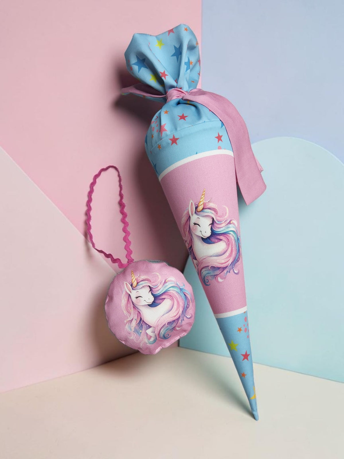 Sofortkauf 35cm: Kindergartentüte / Geschwistertüte inkl. Rohling 35 cm - "Einhorn" - wie abgebildet