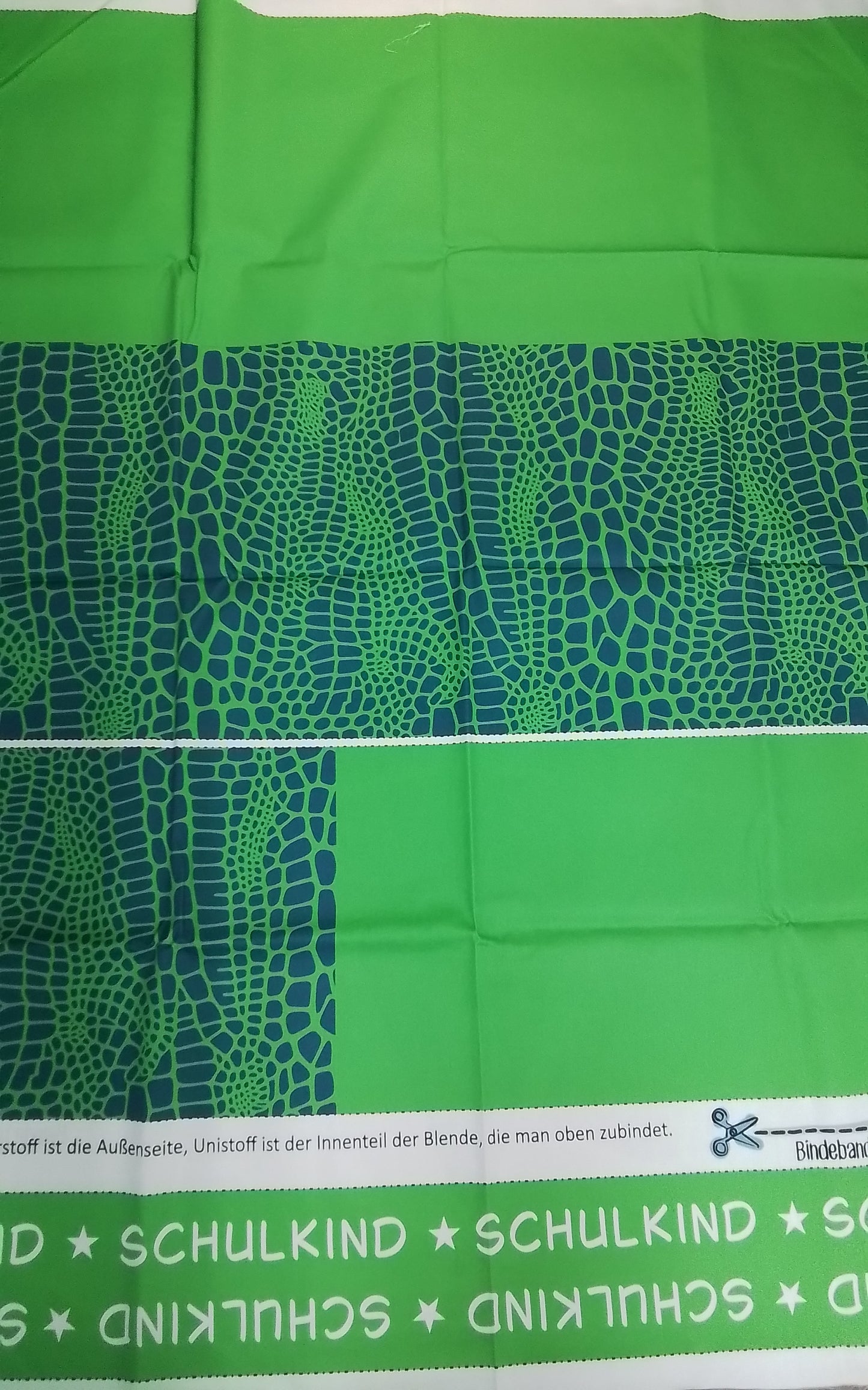 Sofortkauf: Schultüten Nähset inkl. Geschwistertüte - Baumwoll-Panel zum selber nähen- 85 cm + 35 cm - Wie abgebildet !!! (Name: Emil + Schulkind 2026 / Muster:Salamander auf Eidechsenhaut - Nr. 005 )