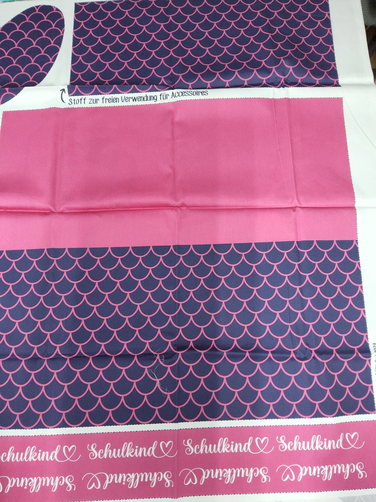 Sofortkauf: 2 Schultüte/Zuckertüte: Meerjungfrau mit Flosse - Baumwoll-Panel zum selber nähen - DIY Näh-Set 70 cm