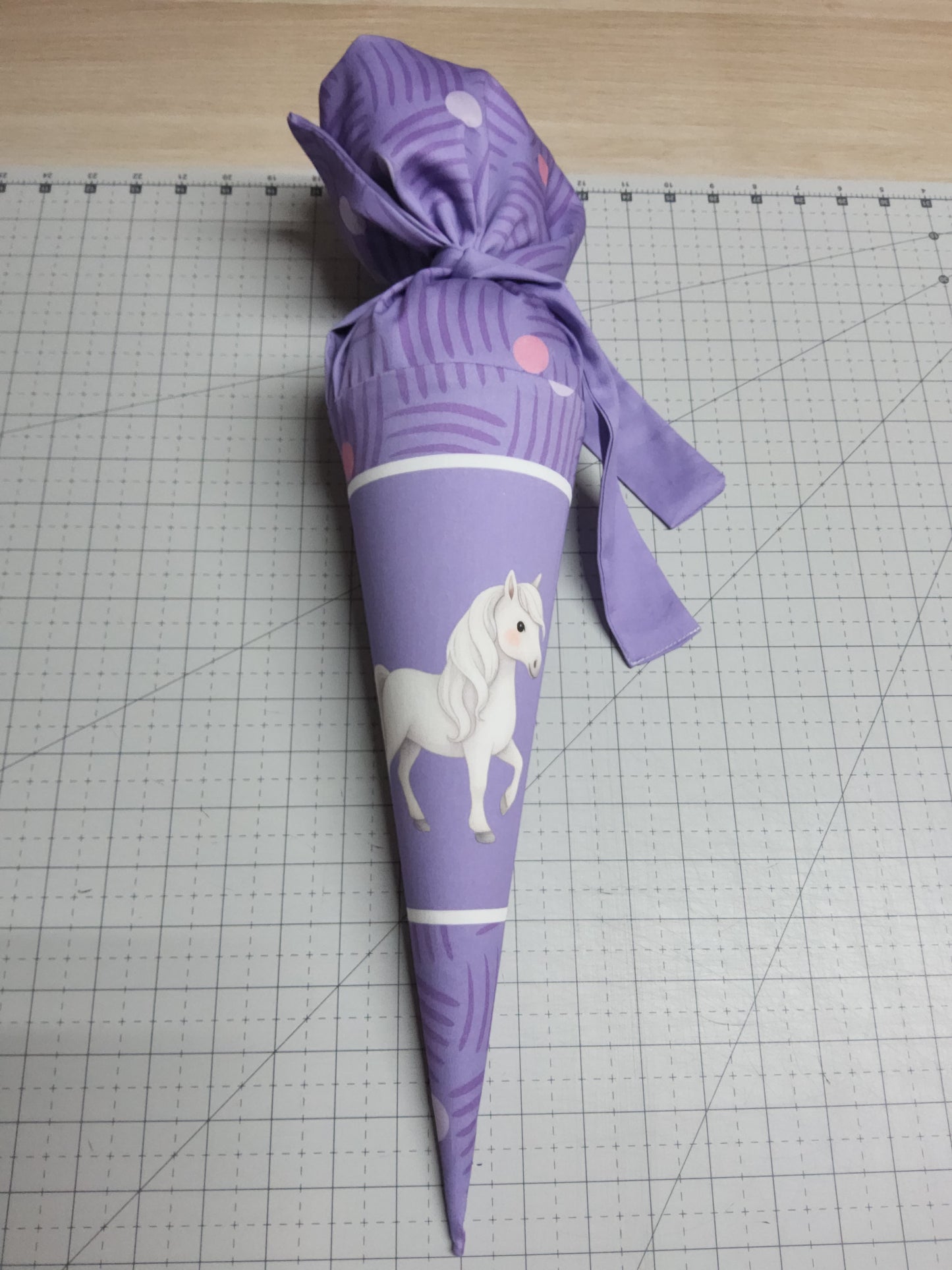 Sofortkauf 35cm: Zuckertüte mit Rohling 35 cm "Pferd" (Geschwistertüte) - wie abgebildet