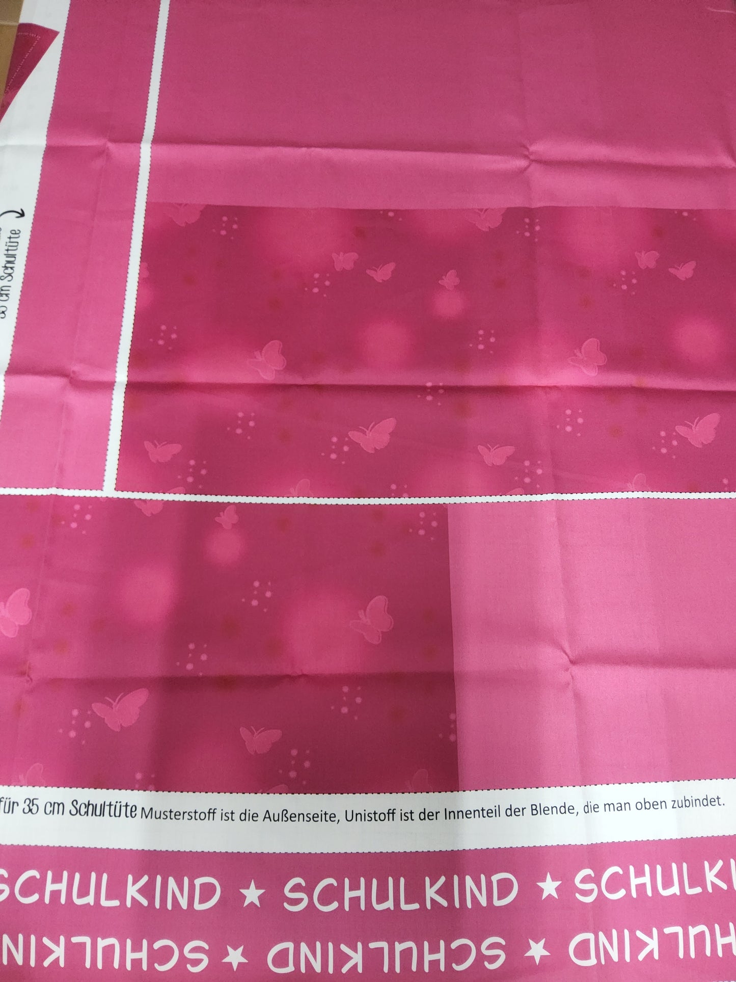 Sofortkauf: Schultüten Nähset - Muster + Geschwistertüte-Feenlicht Pink-Baumwoll-Panel zum selber nähen- 85 cm und 35 cm. Wie abgebildet!!!