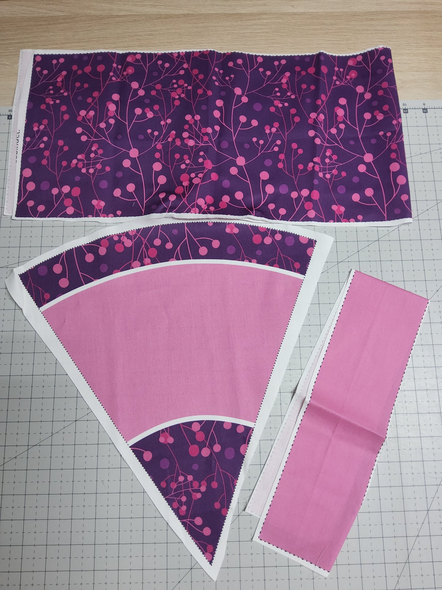 Sofortkauf 35cm: 35 cm (Geschwistertüte) aus Baumwolle als Nähset - "Berries Pink" - wie abgebildet