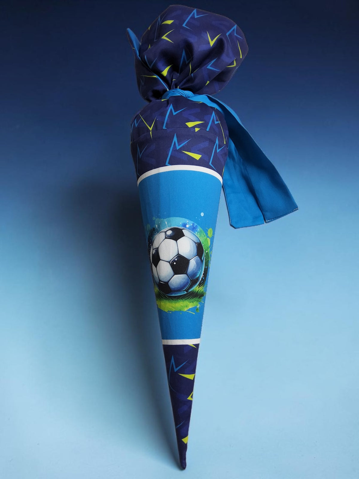 Sofortkauf 35cm: Kindergartentüte / Geschwistertüte inkl. Rohling 35 cm - "Fussball" - wie abgebildet