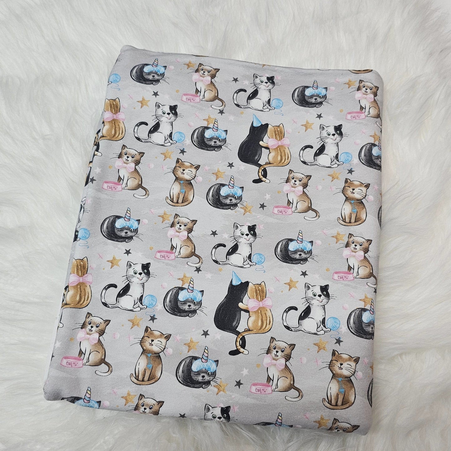 Sofortkauf: Jersey ca. 145 x 100 cm - Katzen