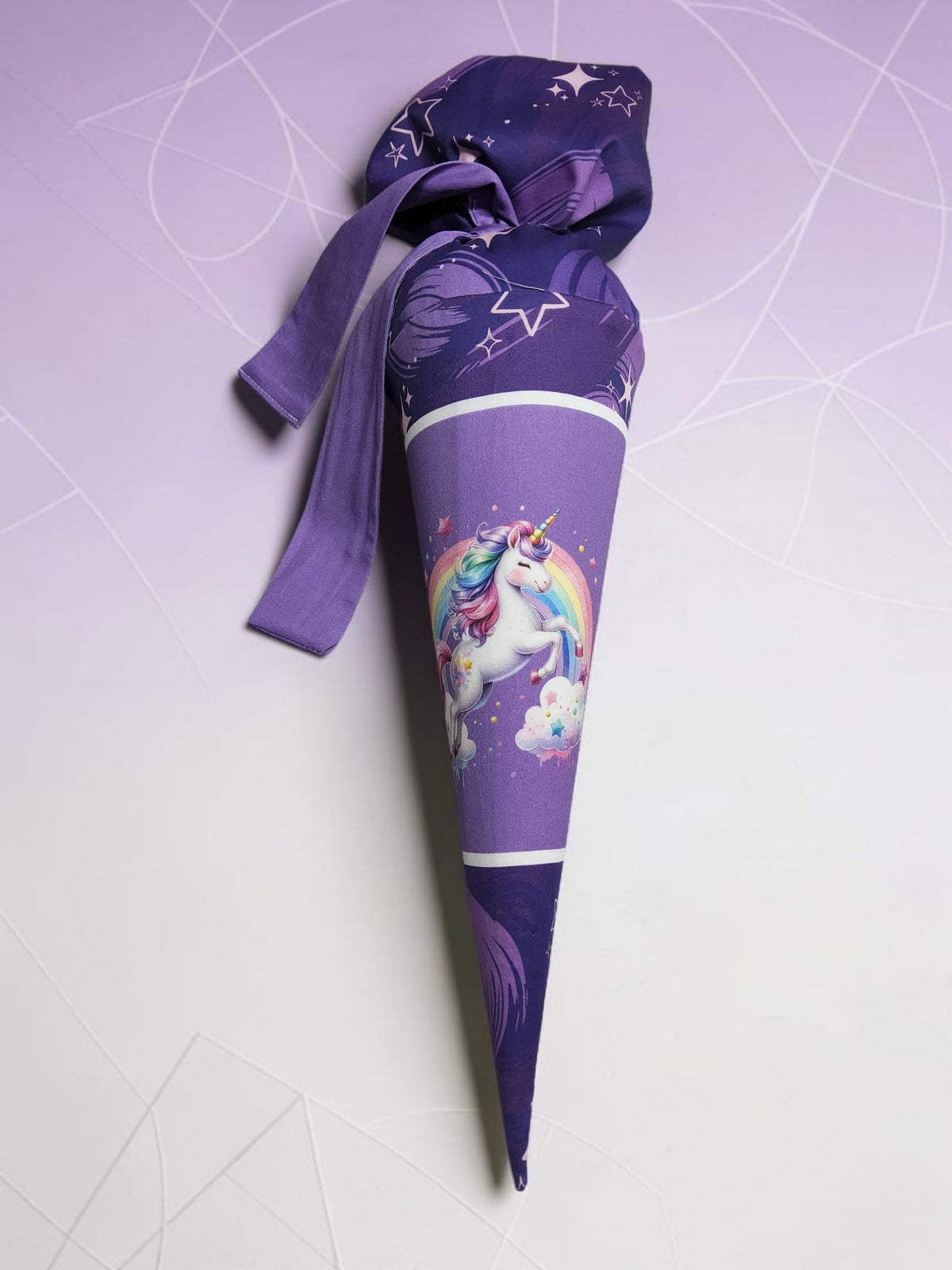 Sofortkauf 35cm: Kindergartentüte / Geschwistertüte inkl. Rohling 35 cm - "Einhorn" - wie abgebildet