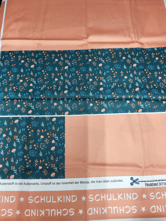 Sofortkauf: Schultüten Nähset - Muster + Geschwistertüte-Rehe im Wald-Baumwoll-Panel zum selber nähen- 85 cm und 35 cm. Wie abgebildet!!!