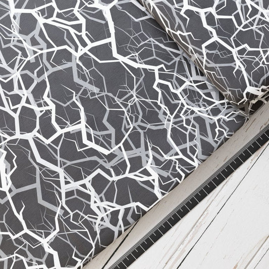 Baumwollsatin: Blitze schwarz-weiss - perfekt für Schultüten, Accessoires zur Einschulung - Blitz, Gewitter, Lightnings