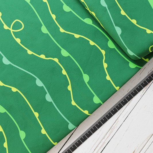 Baumwollsatin: Dschungel Lianen Grün - perfekt für Schultüten, Accessoires zur Einschulung - Jungle, Urwlad, Lianen