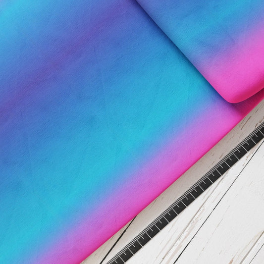 Baumwollsatin: Rainbow Pink - perfekt für Schultüten, Accessoires zur Einschulung - Ocean, Meer