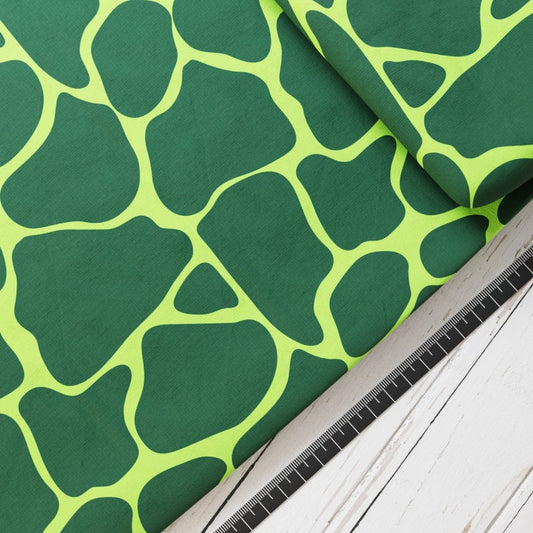 Baumwollsatin: Dino Schuppen Grün - perfekt für Schultüten, Accessoires zur Einschulung - Dino, T-Rex, Dinosaurier