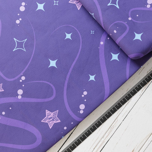 Baumwollsatin: Fairytale Peggy - perfekt für Schultüten, Accessoires zur Einschulung - Pferd, Lila, Pegasus, Fairy