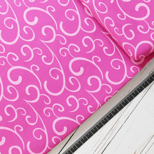 Baumwollsatin: Floral Ornaments - perfekt für Schultüten, Accessoires zur Einschulung - Blüten, Ranken, Pferd, Pegasus