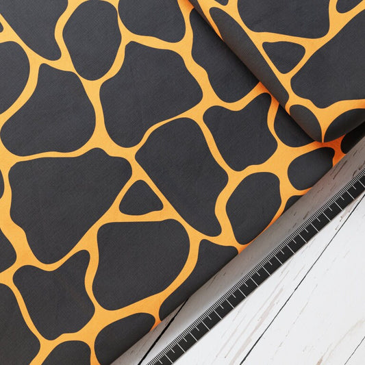 Baumwollsatin: Dino Schuppen Orange - perfekt für Schultüten, Accessoires zur Einschulung - Drachen, T-Rex, Dinosaurier, Monster