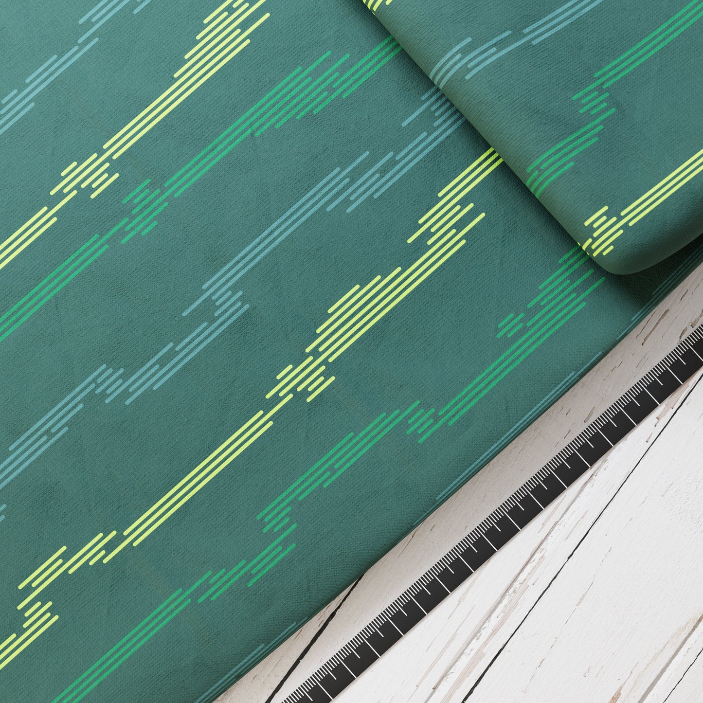 Baumwollsatin: Short Stripes Green - perfekt für Schultüten, Accessoires zur Einschulung - Fussball, Streifen, Grün, Soccer