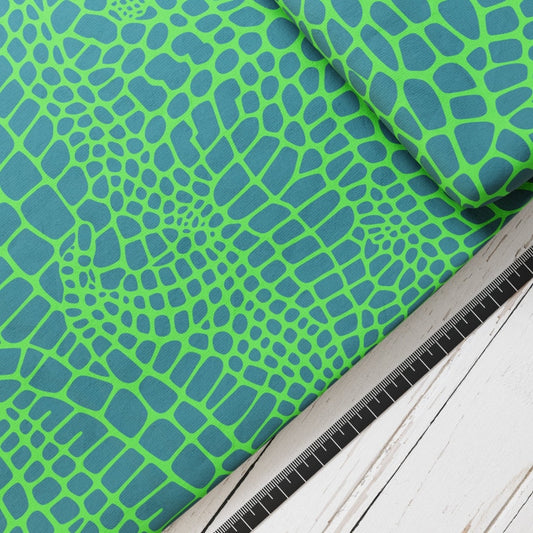 Baumwollsatin: Eidechsenhaut - perfekt für Schultüten, Accessoires zur Einschulung - Eidechse, Lizard, Gecko, Reptil, Skin