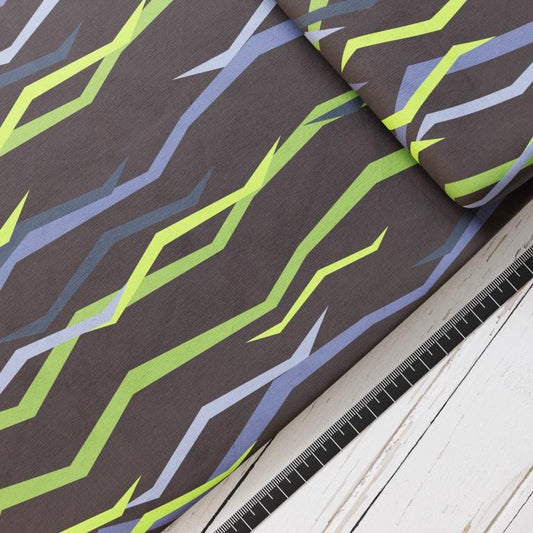 Baumwollsatin: Dark Jungle - perfekt für Schultüten, Accessoires zur Einschulung - Dschungel, Panther, Tiger, Urwald, Raubkatze