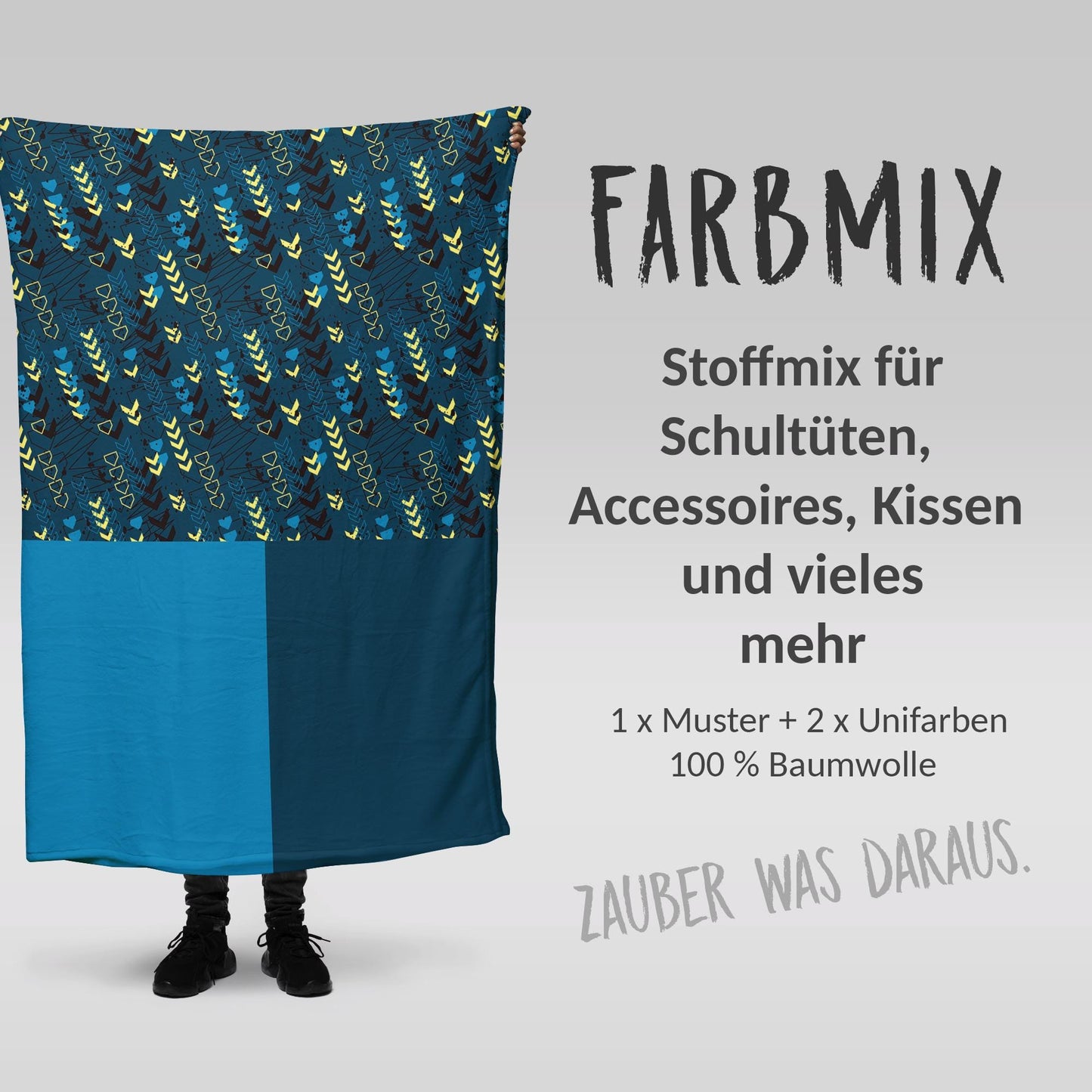 Stoffmix PANEL: Racing Track (97 cm x 150 cm) - perfekt für Schultüten & Accessoires zur Einschulung | Rennauto, Rennstrecke, Rennwagen