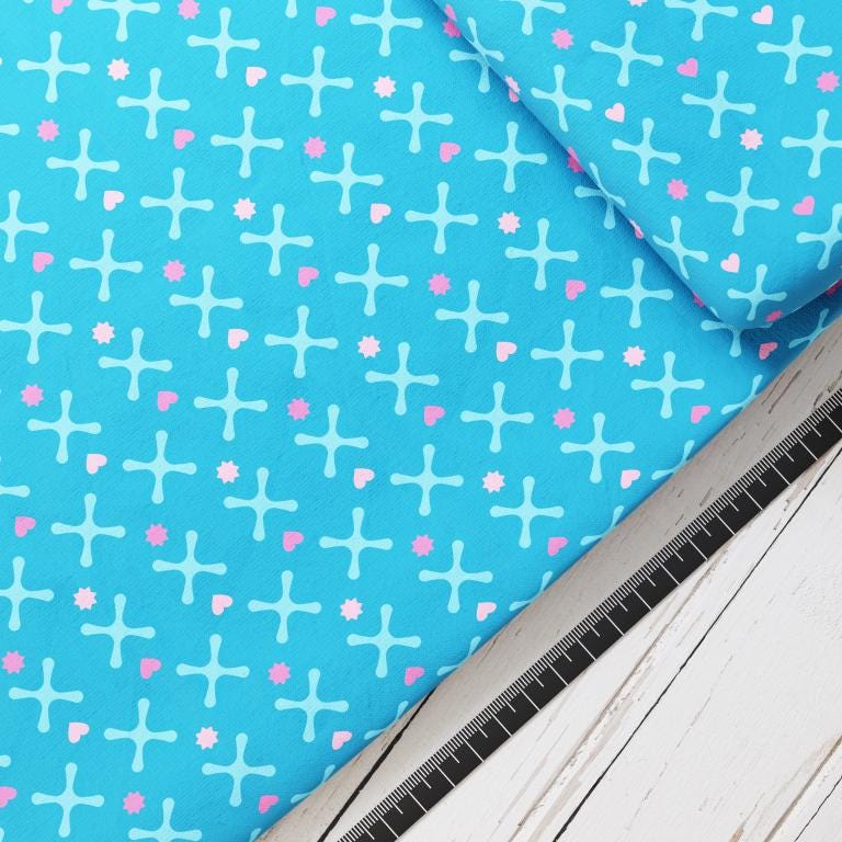 Baumwollsatin: Pferdedecke - perfekt für Schultüten, Accessoires zur Einschulung - Pferd, Horse, Stute, Kreuze, Muster, Reiter