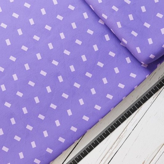 Baumwollsatin: Lila Ecken - perfekt für Schultüten, Accessoires zur Einschulung - Konfetti, Purple, Rechtecke, Muster