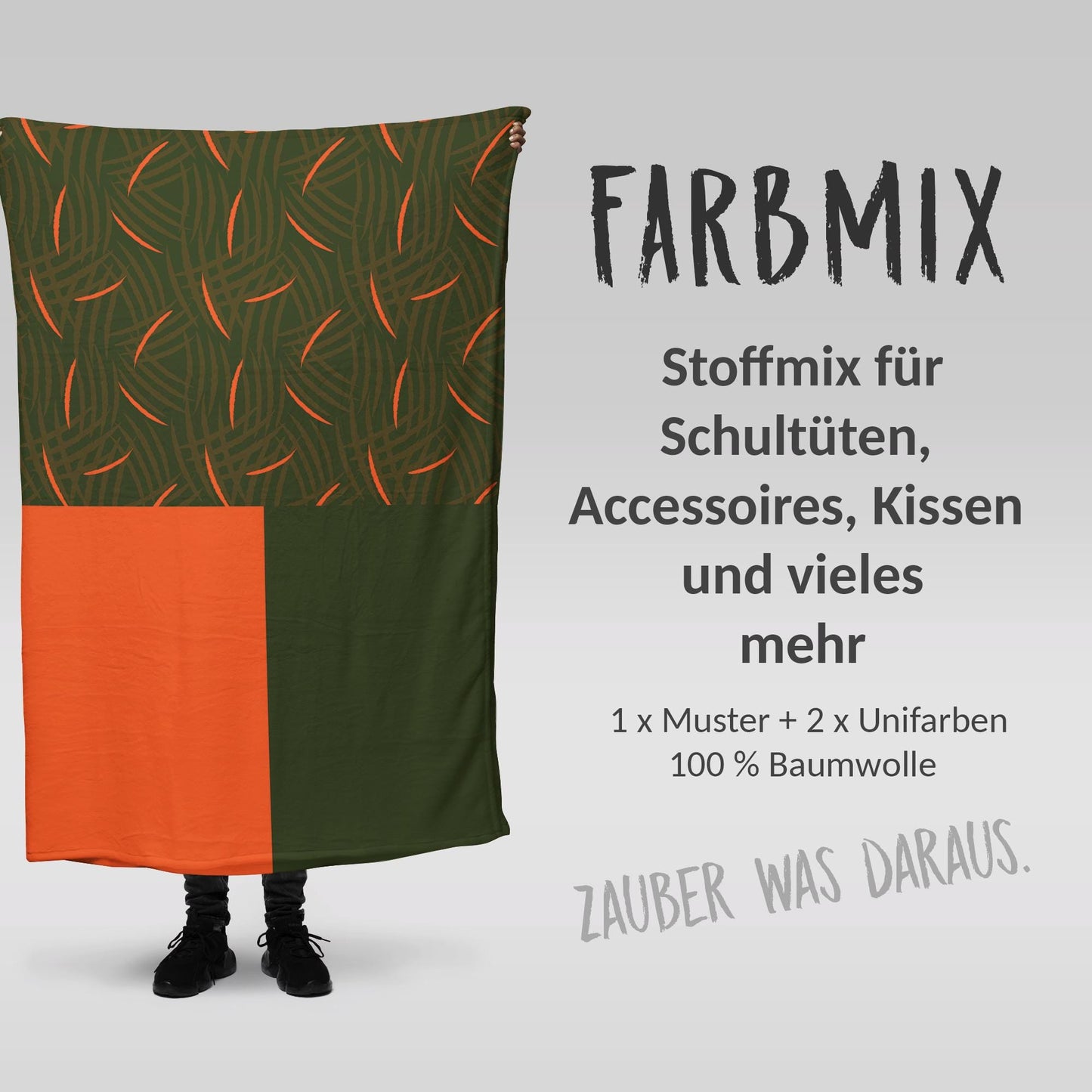 Stoffmix PANEL: Dschungelfieber (97 cm x 150 cm) - perfekt für Schultüten & Accessoires zur Einschulung | Tiger, Löwe, Affe, Panther