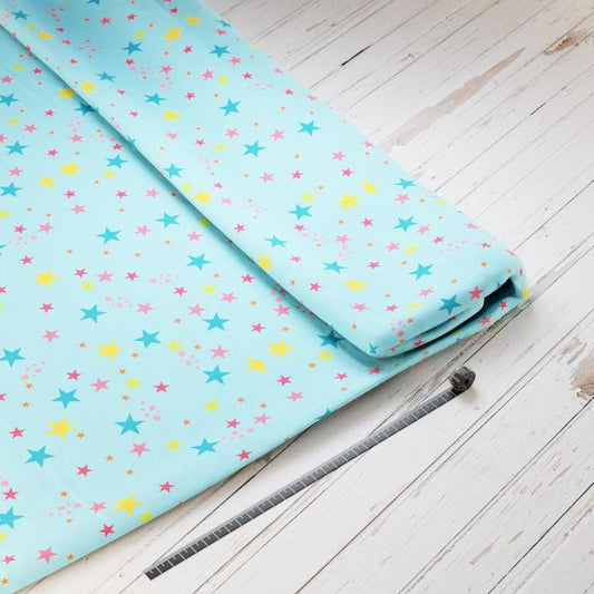 Baumwollsatin: Zaubersterne - perfekt für Schultüten, Accessoires zur Einschulung - Hexe, Sterne, Zauberer, Magie, Zauberstab