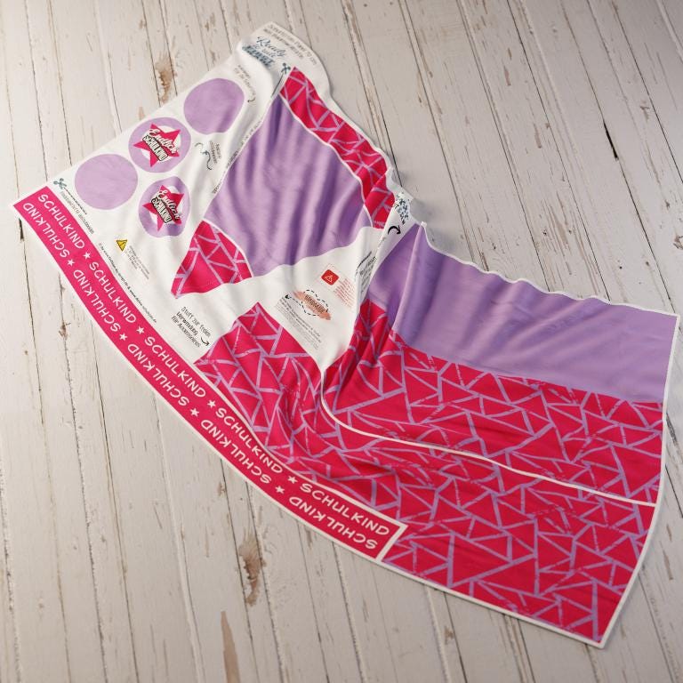 Schultüten Nähset - Muster + Unifarben: Glamorous - Baumwoll-Panel zum selber nähen - 70 cm oder 85 cm