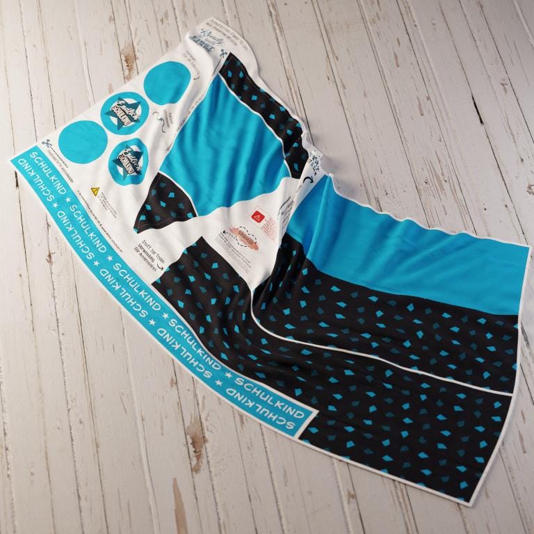 Schultüten Nähset - Muster + Unifarben: Polizeistation - Baumwoll-Panel zum selber nähen - 70 cm oder 85 cm