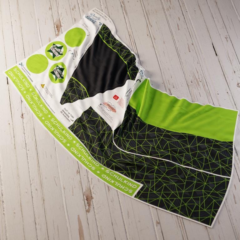 Schultüten Nähset - Muster + Unifarben: Dark with Stripes - Baumwoll-Panel zum selber nähen - 70 cm oder 85 cm