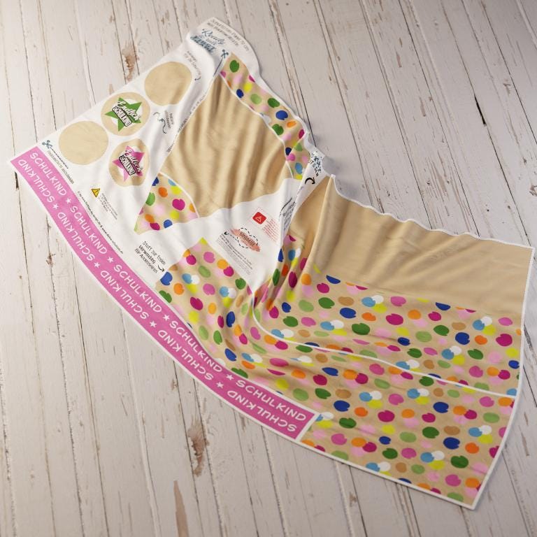 Schultüten Nähset - Muster + Unifarben: Ökosystem - Baumwoll-Panel zum selber nähen - 70 cm oder 85 cm