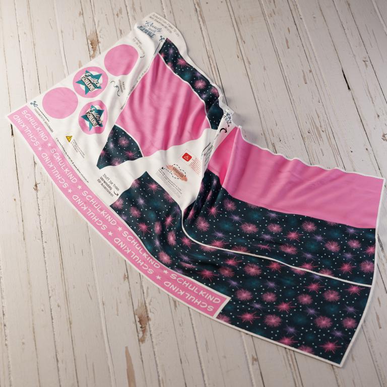 Schultüten Nähset - Muster + Unifarben: Unterwasser Feuerwerk - Baumwoll-Panel zum selber nähen - 70 cm oder 85 cm