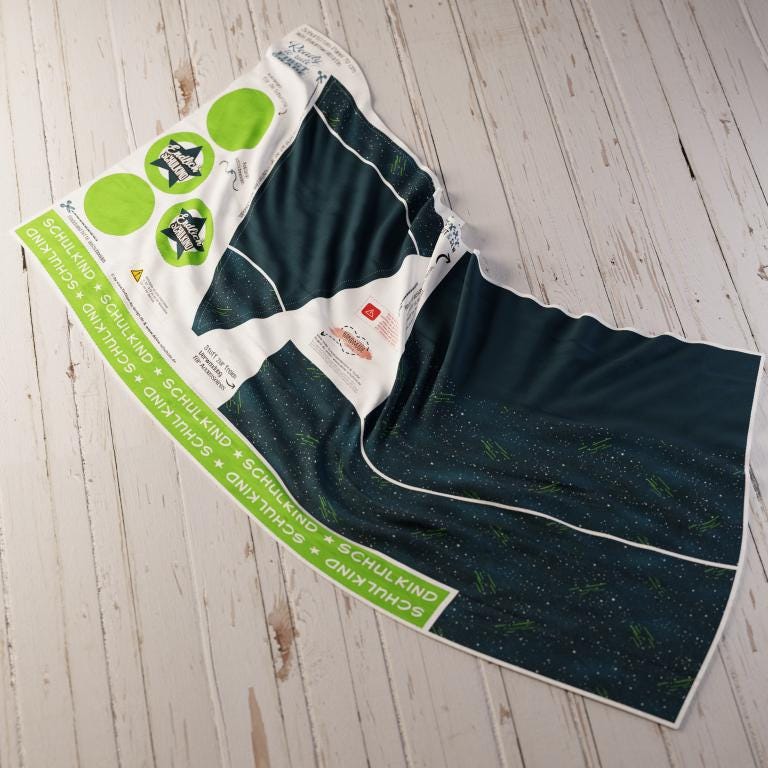 Schultüten Nähset - Muster + Unifarben: Galaxy Wars - Baumwoll-Panel zum selber nähen - 70 cm oder 85 cm