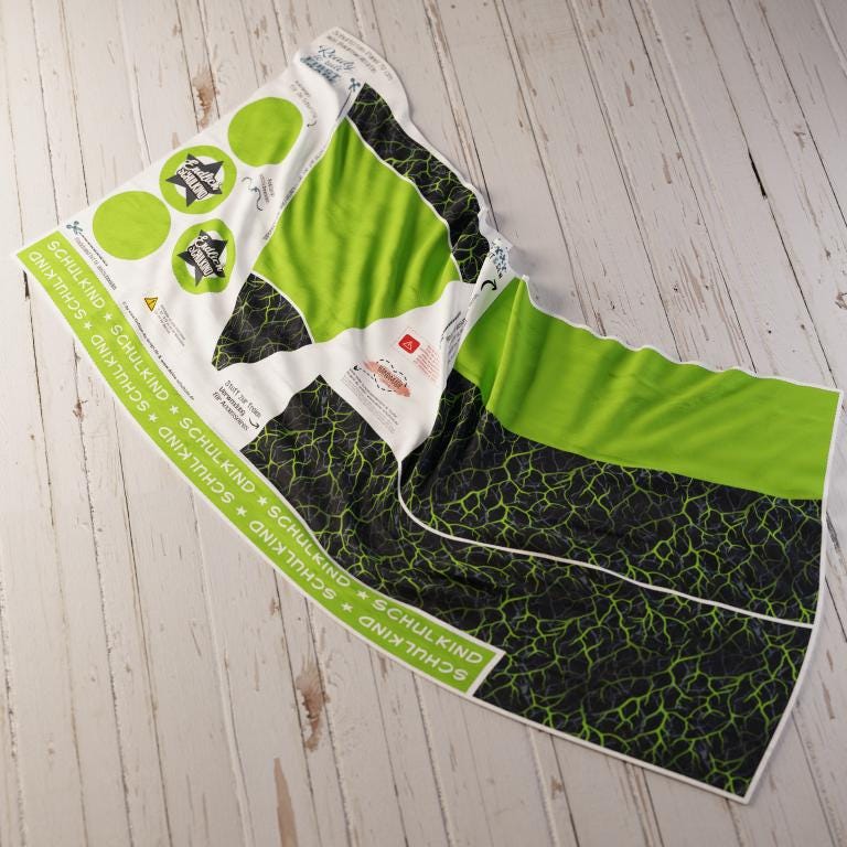 Schultüten Nähset - Muster + Unifarben: Grüne Wurzeln - Baumwoll-Panel zum selber nähen - 70 cm oder 85 cm