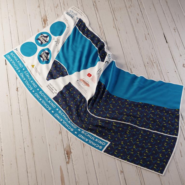 Schultüten Nähset - Muster + Unifarben: Stürmer Blau - Baumwoll-Panel zum selber nähen - 70 cm oder 85 cm