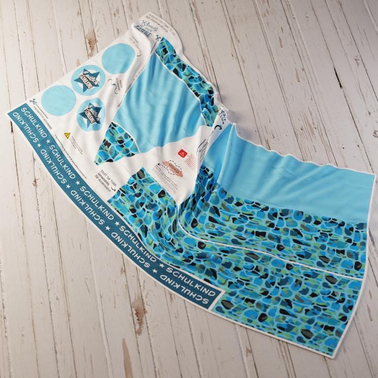 Schultüten Nähset - Muster + Unifarben: Aquarium - Baumwoll-Panel zum selber nähen - 70 cm oder 85 cm