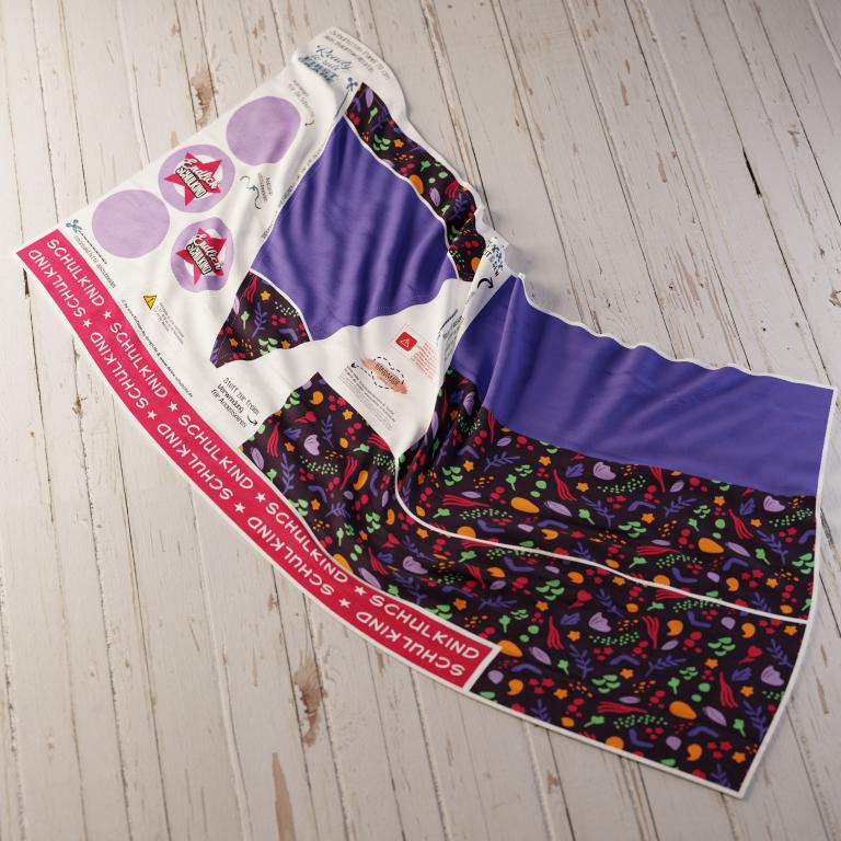 Schultüten Nähset - Muster + Unifarben: Imaginärer Wald - Baumwoll-Panel zum selber nähen - 70 cm oder 85 cm