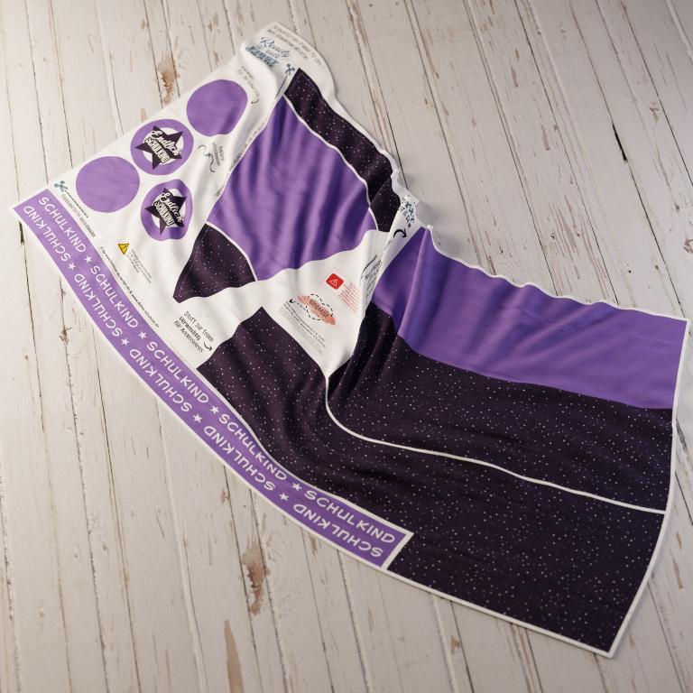 Schultüten Nähset - Muster + Unifarben: Stella Lila - Baumwoll-Panel zum selber nähen - 70 cm oder 85 cm