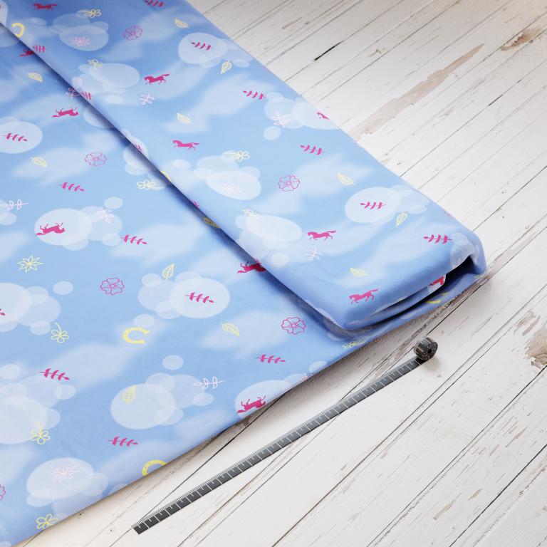 Baumwollsatin: Hufeisen Glück - perfekt für Schultüten, Accessoires zur Einschulung - Pferde, Wolken, Blumen, Pony, Pferdeliebe